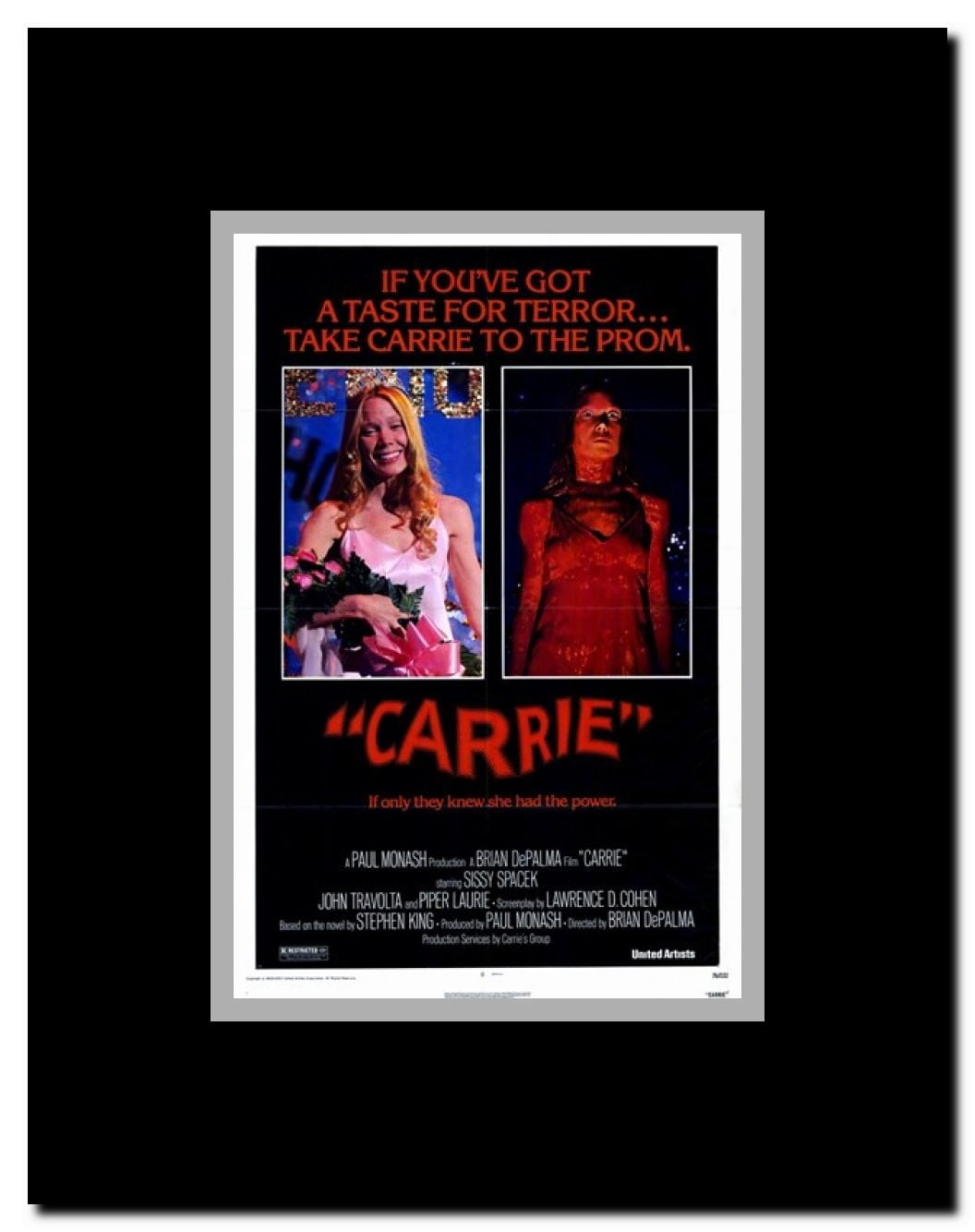 Carrie Framed Movie Poster