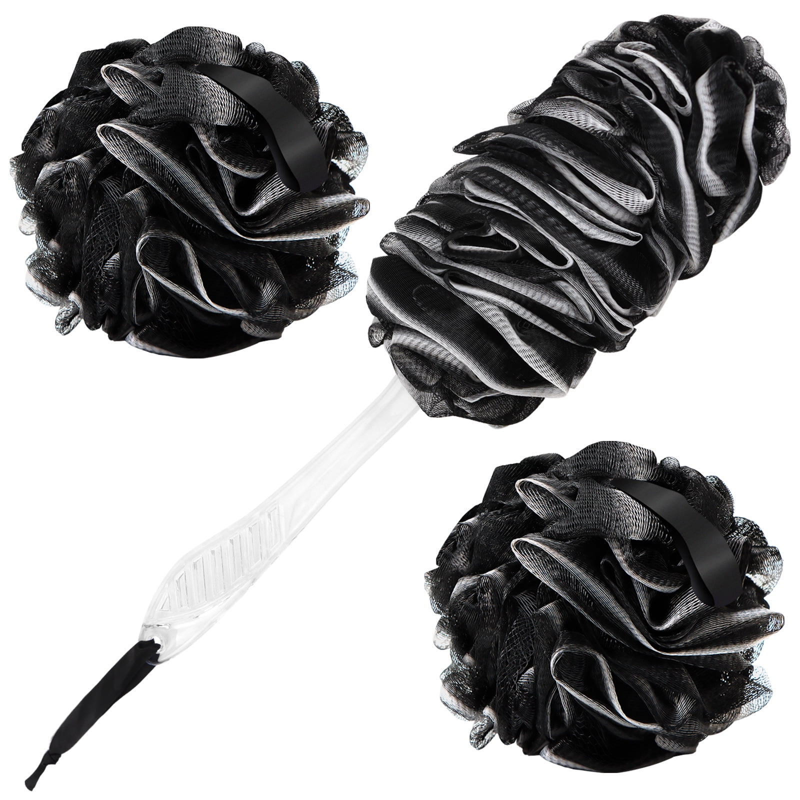 Carrie Joe Bath Loofah Sponge Back Brush with Long Handle Extra Large