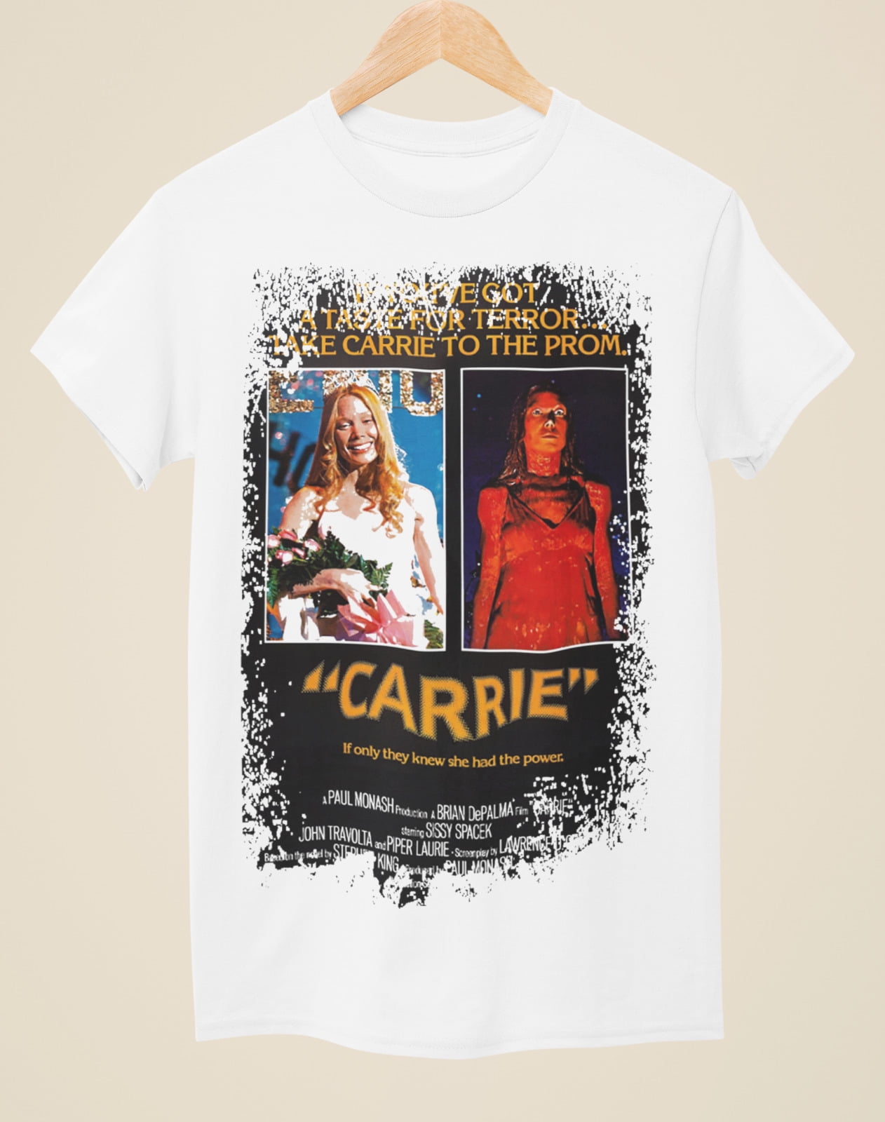 Carrie Film 1976 T-shirt Rétro Horreur Teeshirt Classique Unisexe