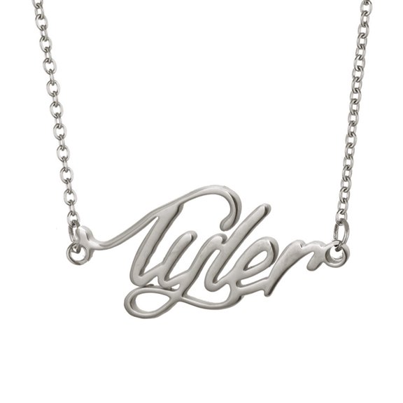 Carrie Tyler Name Pendant Nameplate Stainless Steel Jewelry for Women