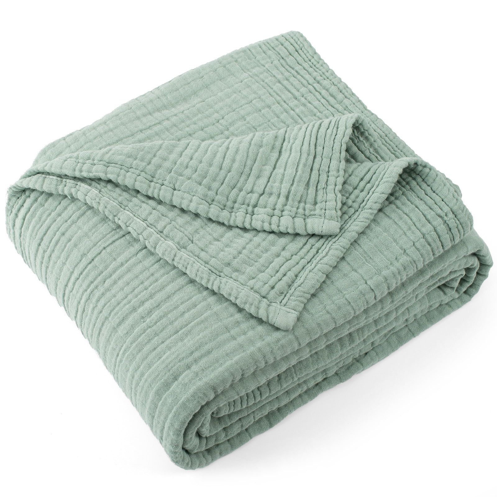 Carriediosa 100 Cotton Muslin Throw Blanket 4Layer PreWashed Linen