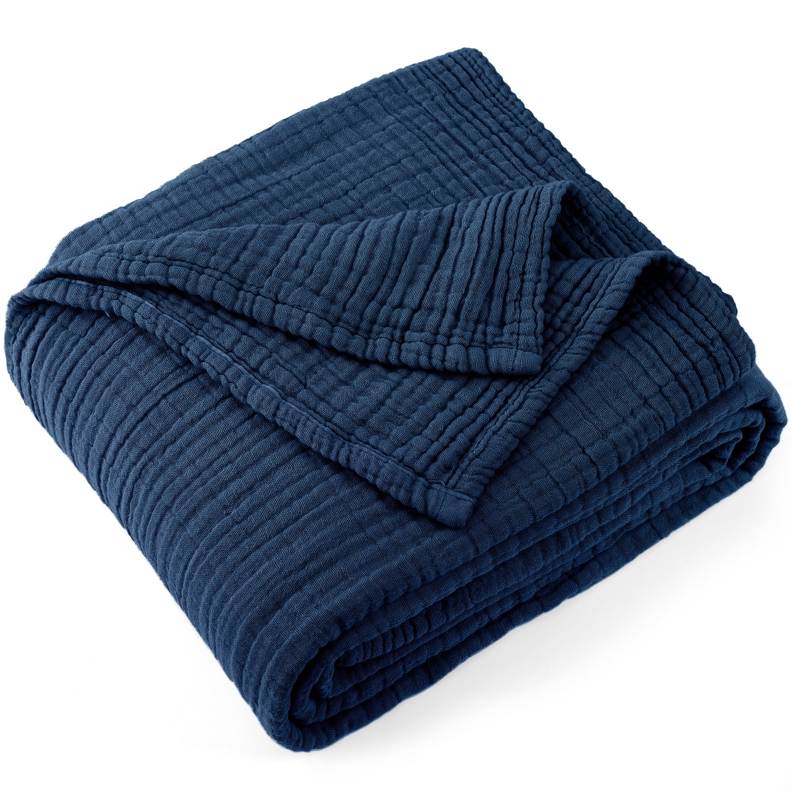 Cotton Muslin Swaddle - Navy Blue Cotton Muslin Swaddle - Navy Blue
