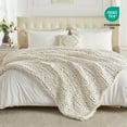thumbnail image 1 of Carriediosa Chunky Knit Throw Blanket Handmade Soft Throws for Couch Sofa Bed, 60" x 80" Cream White, 1 of 8