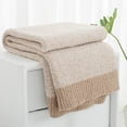 thumbnail image 1 of Carriediosa Heather Throw Blanket, Soft Cozy Fuzzy Fluffy Blankets Throws for Couch, Bed, Sofa, Taupe, 50" x 61", 1 of 6