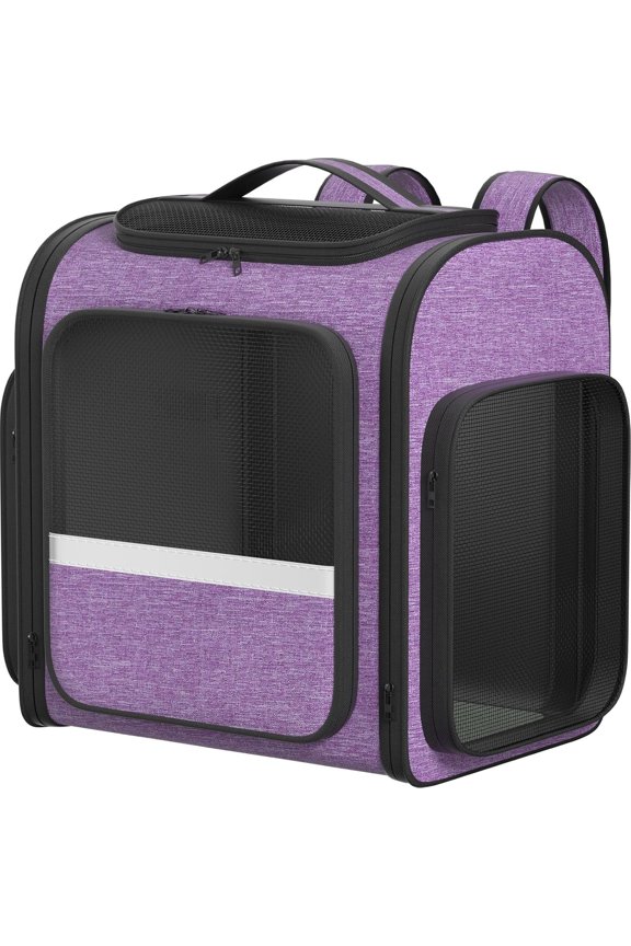 Carrier Backpacks Large Backpack with Anti-Scratch Mesh, Foldable Designed Pet Backpack Carrier for Kitten Small Dogs & Large Cats Up to 18 Lbs, Carrier for Travel Outdoor