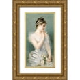 thumbnail image 1 of Carrier-Belleuse, Pierre 19x32 Gold Ornate Wood Framed with Double Matting Museum Art Print Titled - The Butterfly, 1 of 4