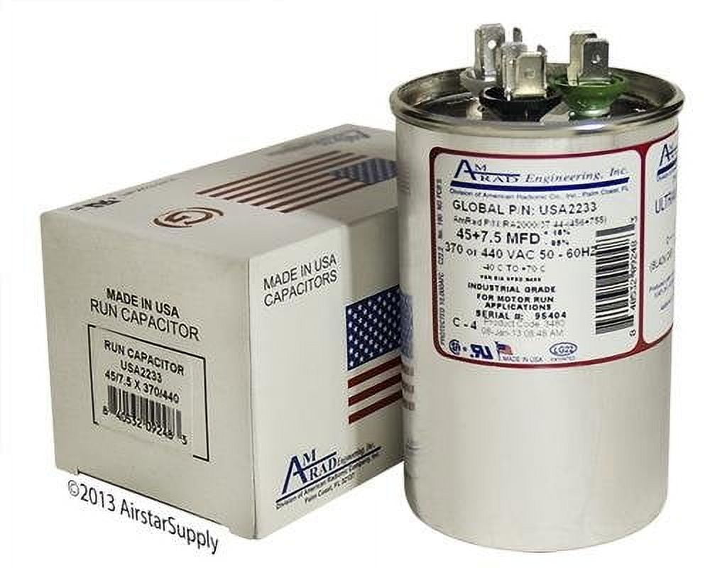 Replacement Run Capacitor 3 MFD 450 VAC For Carrier Bryant Payne HC91PD001 - Mini Split AC Capacitor, Square Shape