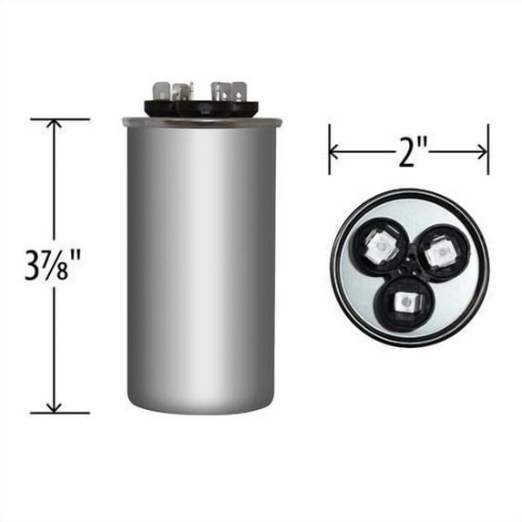 Carrier P291-3074R - 30 + 7.5 uF MFD x 440 VAC BMI Replacement Dual Capacitor Round # C43075R/97F9982