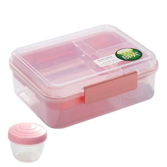 Carriers with Separate Compartment Modern 2 Layer Lunch box Case with Secure Lid for Daily Meals and Picnics