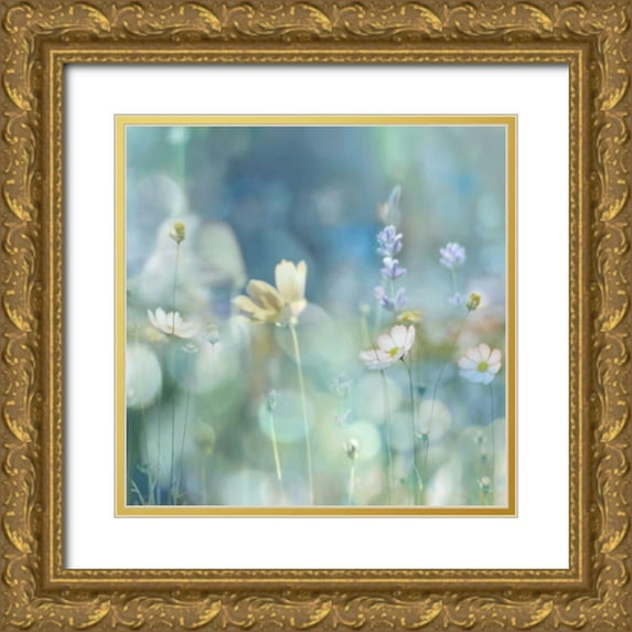 Carrigan, Kate 15x15 Gold Ornate Wood Framed with Double Matting Museum Art Print Titled - Morning Meadow II