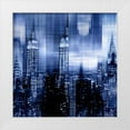 thumbnail image 1 of Carrigan, Kate 26x26 White Modern Wood Framed Museum Art Print Titled - NYC - Reflections in Blue II, 1 of 4