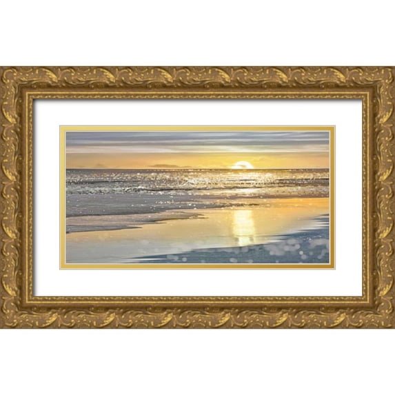 Carrigan, Kate 32x18 Gold Ornate Wood Framed with Double Matting Museum Art Print Titled - That Sunset Moment