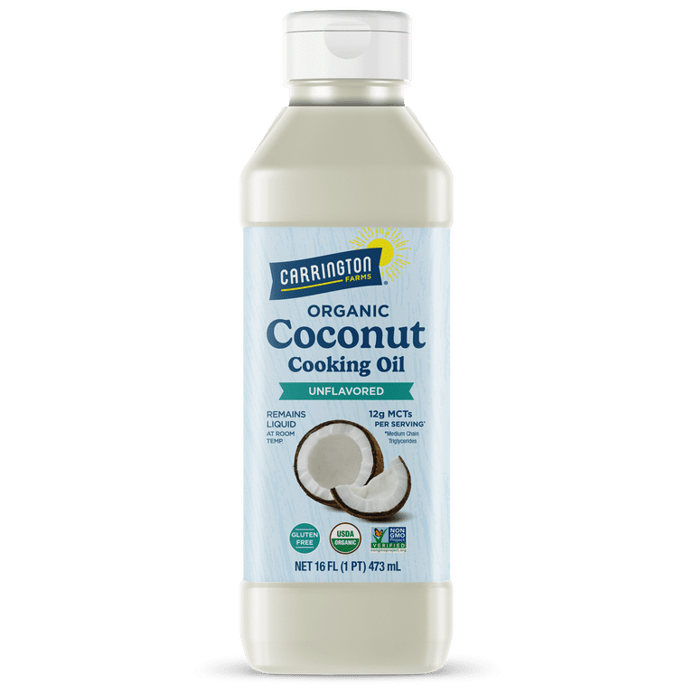 Carrington Farms Coconut Cooking Oil, 16.0 FL OZ - Walmart.com
