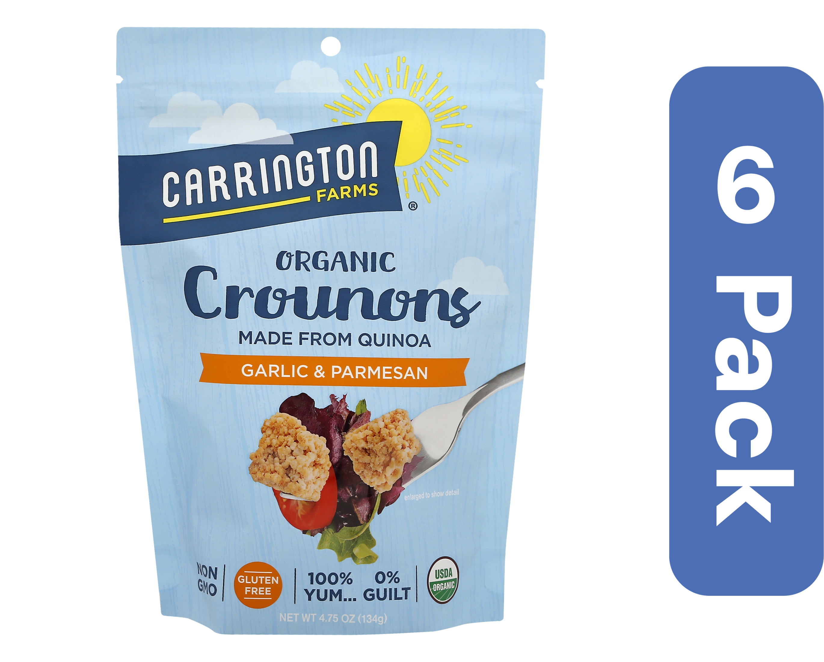 Carrington Farms Croutons Garlic Parmesan 4.75 oz (Pack Of 6)