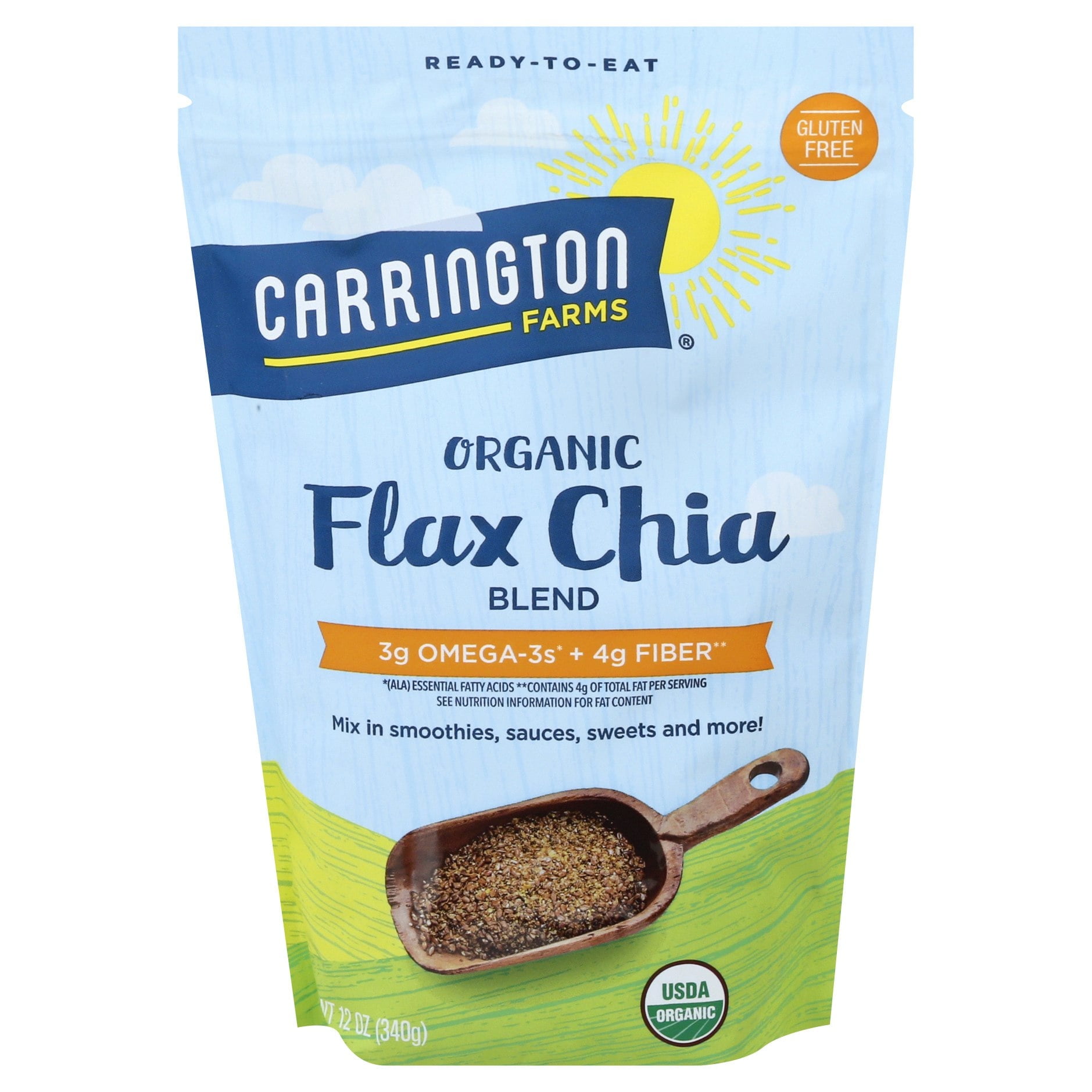 Carrington Farms Flax & Chia Blend 12 oz (Pack Of 6)