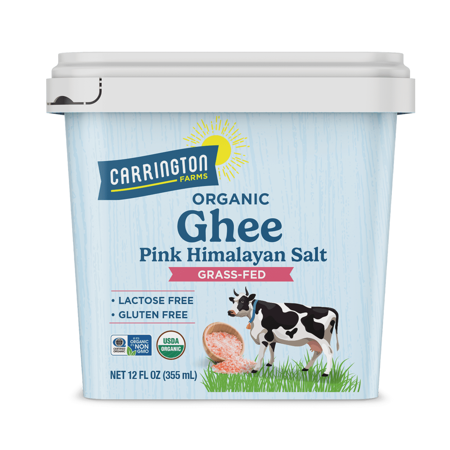 Carrington Farms, Ghee with Himalayan Pink Salt, 12oz, USDA