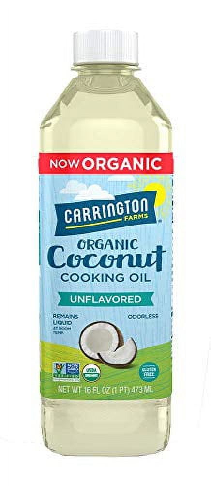 Carrington Farms Organic Liquid Coconut Oil - Gluten Free & Non-GMO - Nutrient Dense Alternative for Baking & Cooking (16oz)