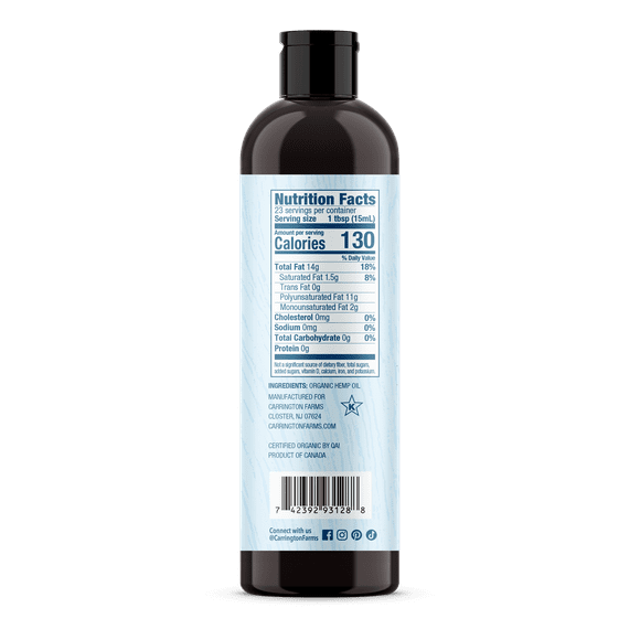 Carrington Farms Hemp Oil, 12oz