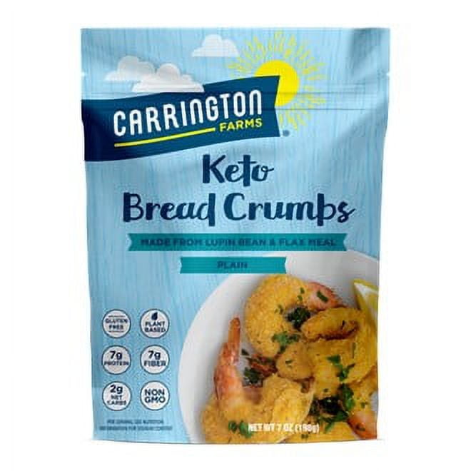 Carrington Farms Keto Breadcrumbs, Plain 7.0 oz, Gluten Free and
