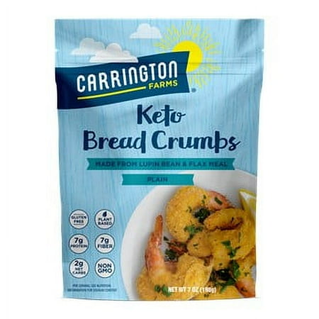Carrington Farms Keto Breadcrumbs, Plain 7.0 oz, Gluten Free and Vegan