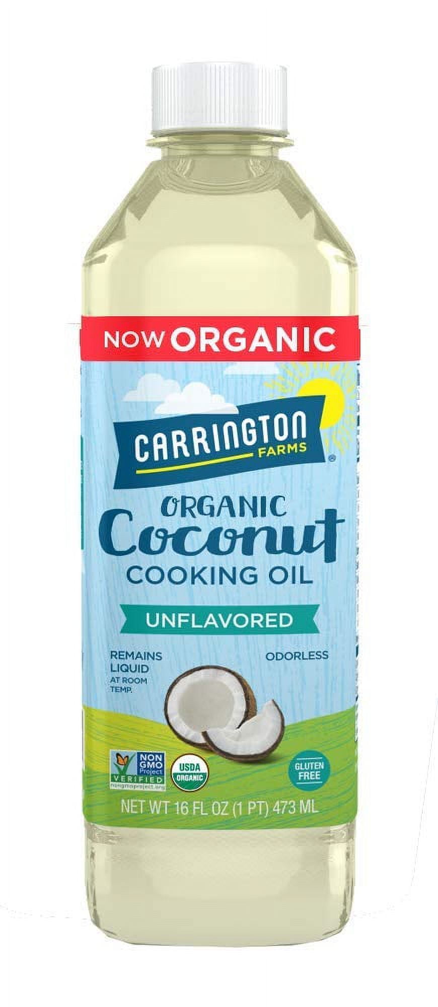 Carrington Farms Organic Coconut Cooking Oil Unflavored 16 fl oz