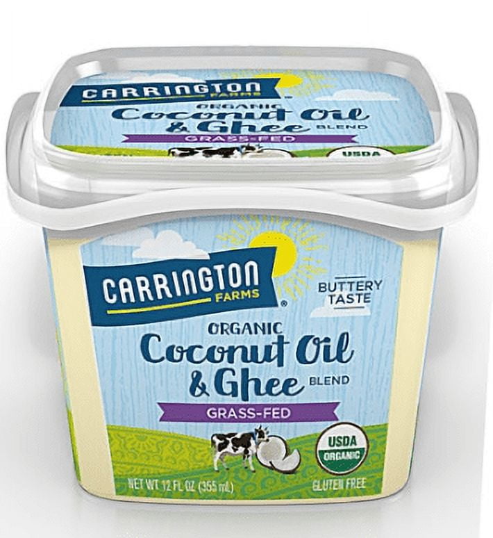 Carrington Farms Organic Coconut Oil & Ghee Blend Grass fed 12 fl oz
