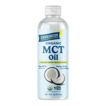 Carrington Farms Organic Medium Chain Triglyceride Oil, 16oz Plastic Bottle