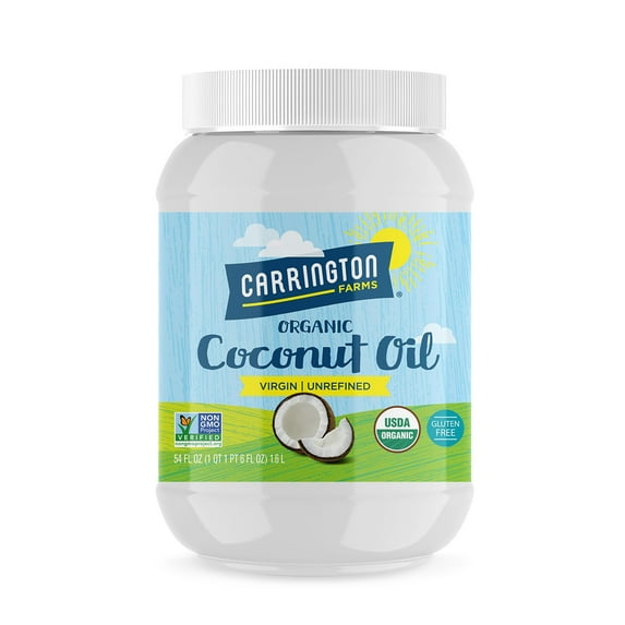 Carrington Farms Organic Virgin IEF31 Cold Pressed Coconut for Cooking, Unrefined & Nutrient Dense, MCT for Hair & Skin, Non-GMO, Vegan & Gluten-Free, Perfect for Baking & Sautéing, 54 Fl Oz