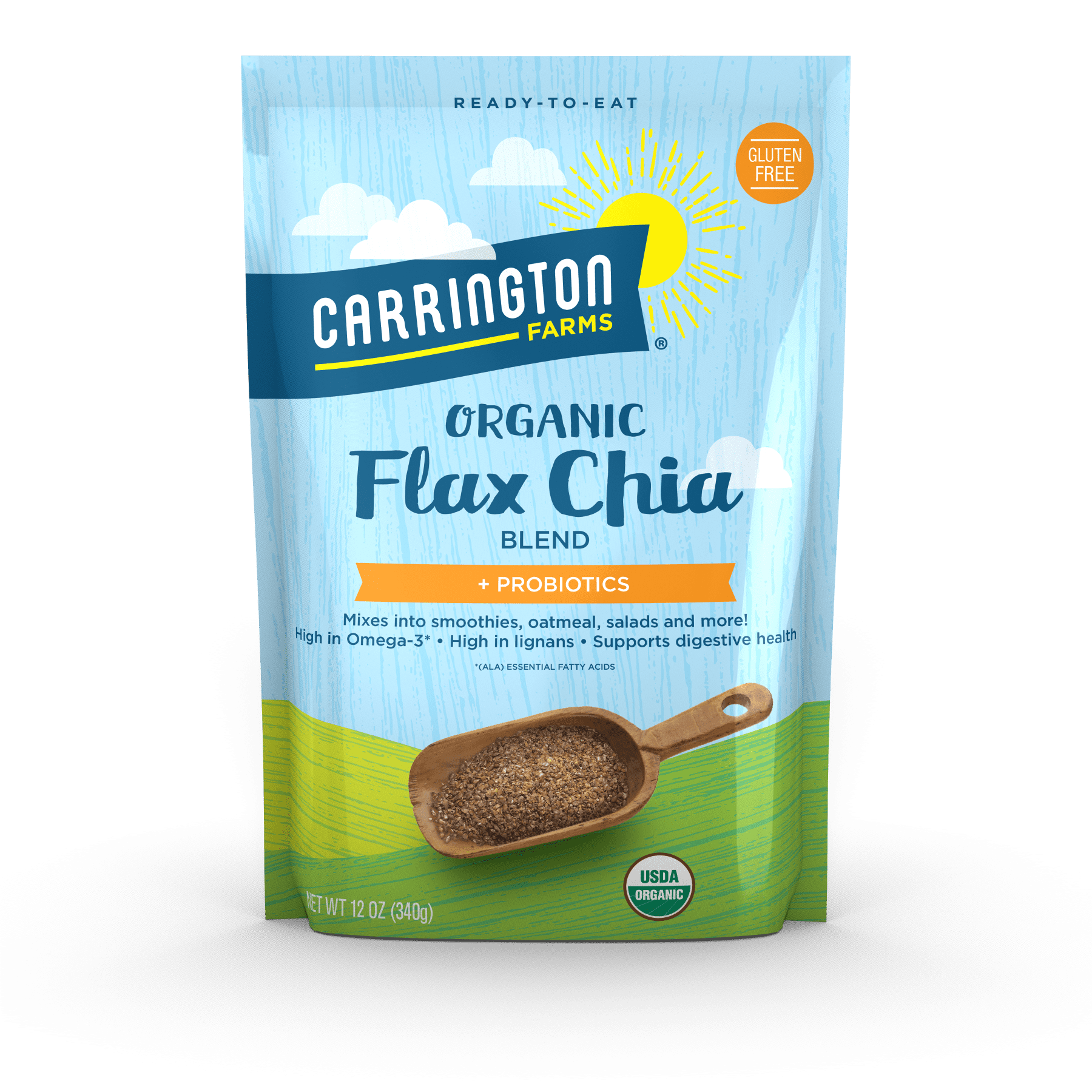 Carrington Farms Flax Chia Seed Blend with Omega-3s and Fiber, 12 oz