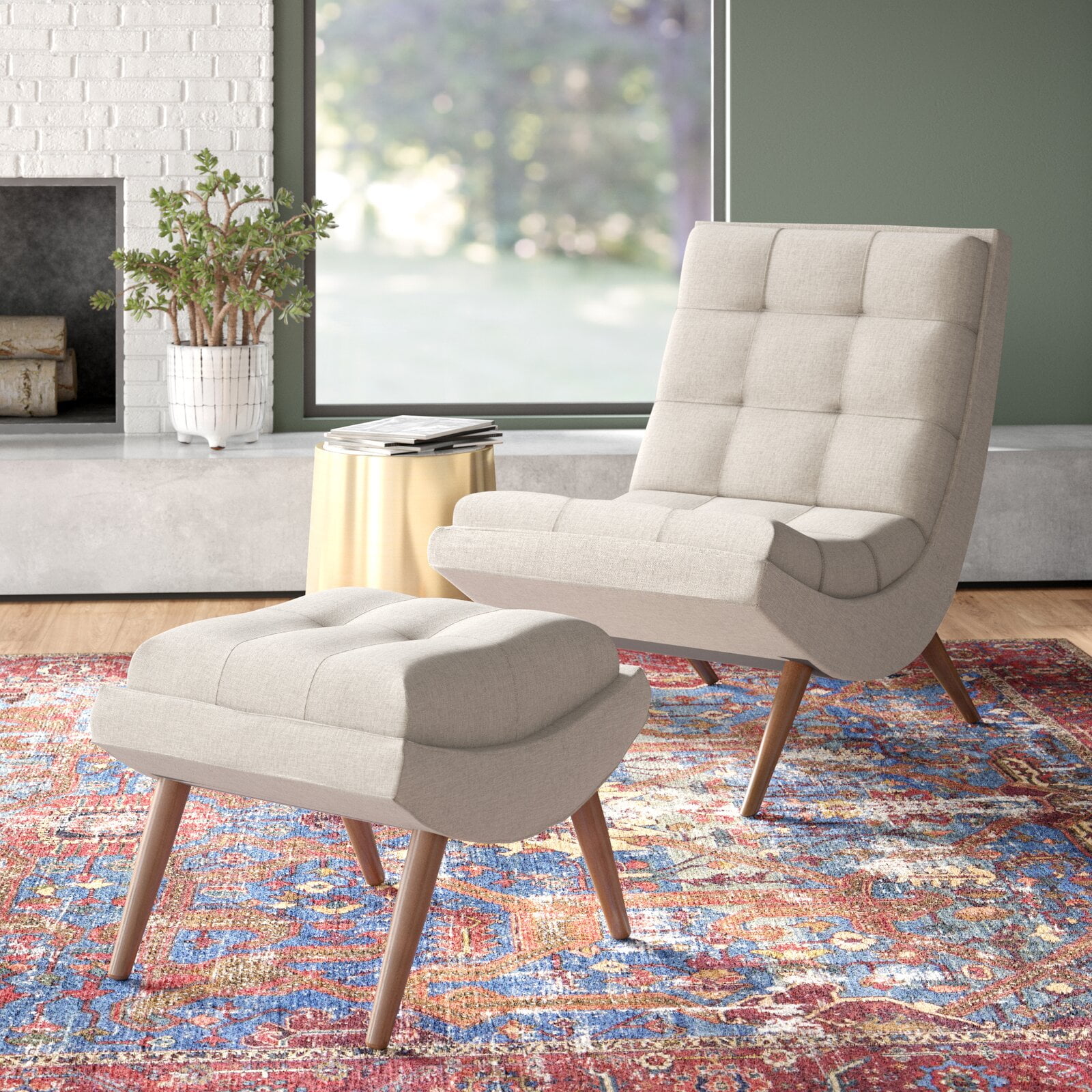 Carrion lounge on sale chair with ottoman