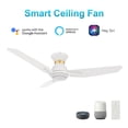 thumbnail image 1 of Carro Calen 52-inch Smart Ceiling Fan with Remote, Light Kit Included, White Finish, 1 of 2