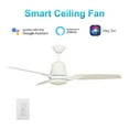 thumbnail image 1 of Eunoia 52'' Smart Ceiling Fan with wall control, Light Kit Included，Works with Google Assistant and Amazon Alexa,Siri Shortcut., 1 of 7