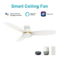 thumbnail image 1 of Carro Fremont 52'' Smart Ceiling Fan with Remote, Light Kit Included White Finish, 1 of 8