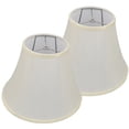 thumbnail image 1 of Carro Home 12" Bell Spider Fitting Fabric Lamp Shade in Ivory White (Set of 2), 1 of 5