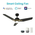 thumbnail image 1 of Carro Tracer 48-inch Smart Ceiling Fan with Remote, Light Kit Included, Black Finish, 1 of 7