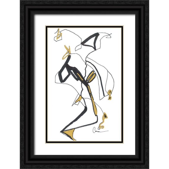 Carroccio, Lisa 17x24 Black Ornate Wood Framed with Double Matting Museum Art Print Titled - Abstract 101