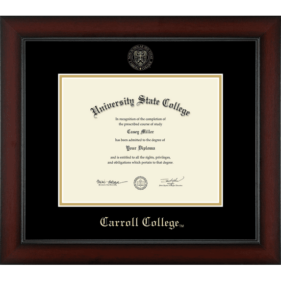 Carroll College at Montana Diploma Frame, Document Size 10" x 8"
