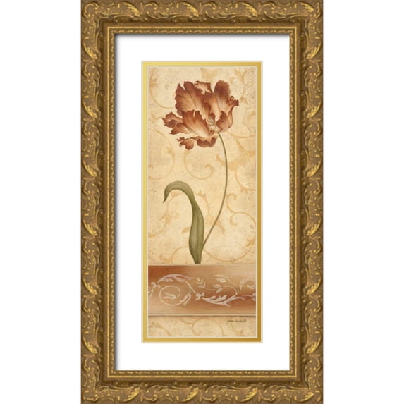 Carroll, Jane 12x24 Gold Ornate Wood Framed with Double Matting Museum Art Print Titled - Romantique II