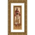 thumbnail image 1 of Carroll, Jane 9x18 Gold Ornate Wood Framed with Double Matting Museum Art Print Titled - Forever Chic II, 1 of 4