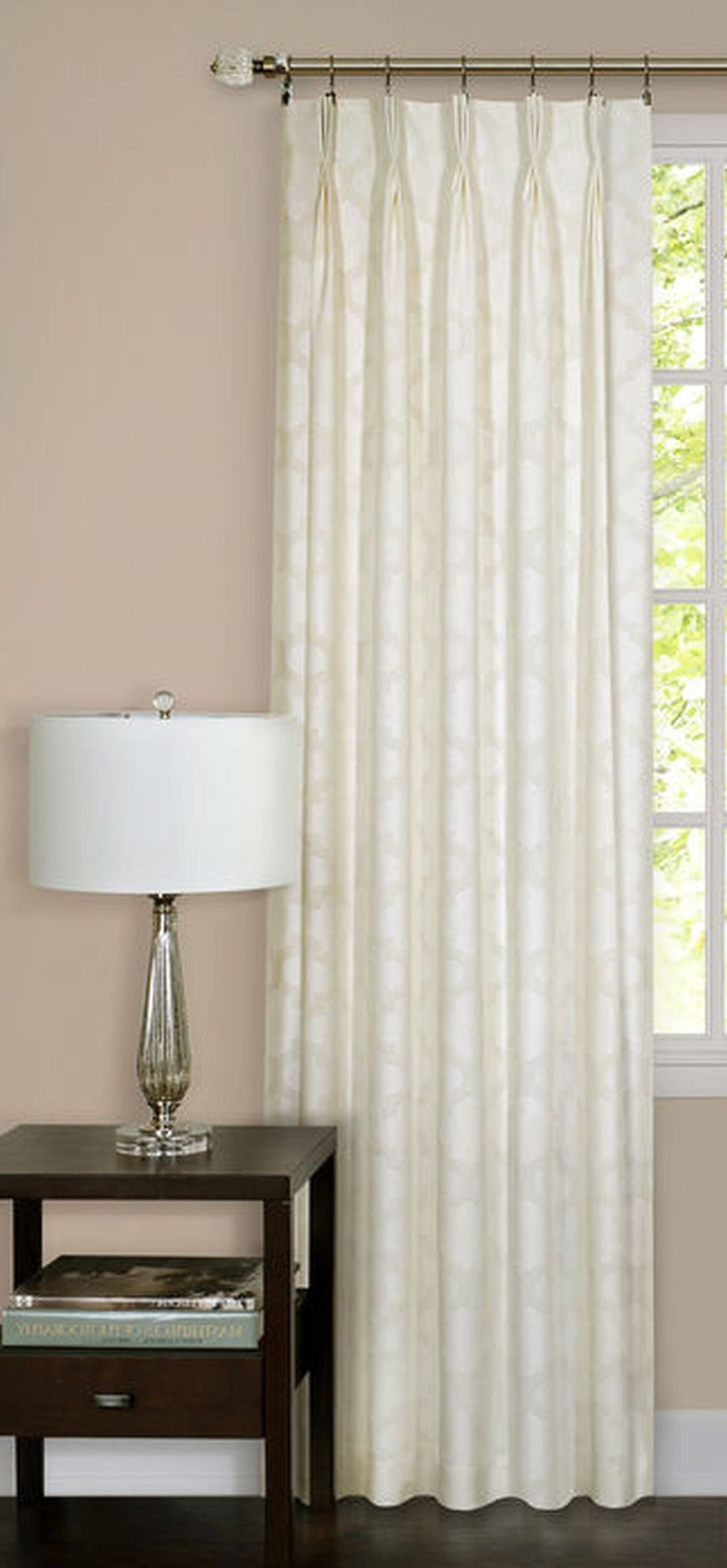 Carroll Pinch Pleat Window Curtain Panel 34x63 - Walmart.com