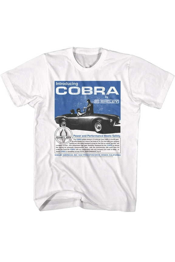Carroll Shelby 60's Cobra Ad White T-Shirt