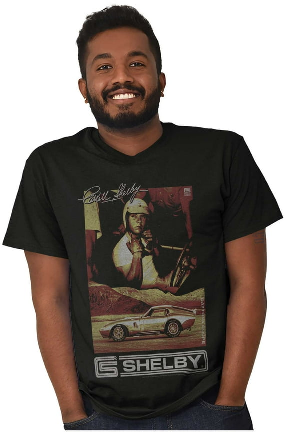 Carroll Shelby Daytona Racecar Driver Plus Size Crewneck Graphic Tee Shirt Brisco Brands 2X