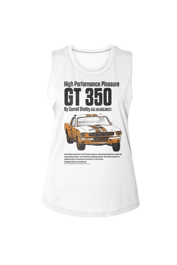 Carroll Shelby High Performance White Women's Muscle Tank Top T-Shirt