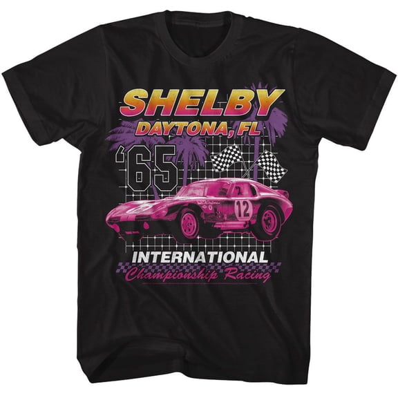 Carroll Shelby Motors International Championship Black Adult T-Shirt