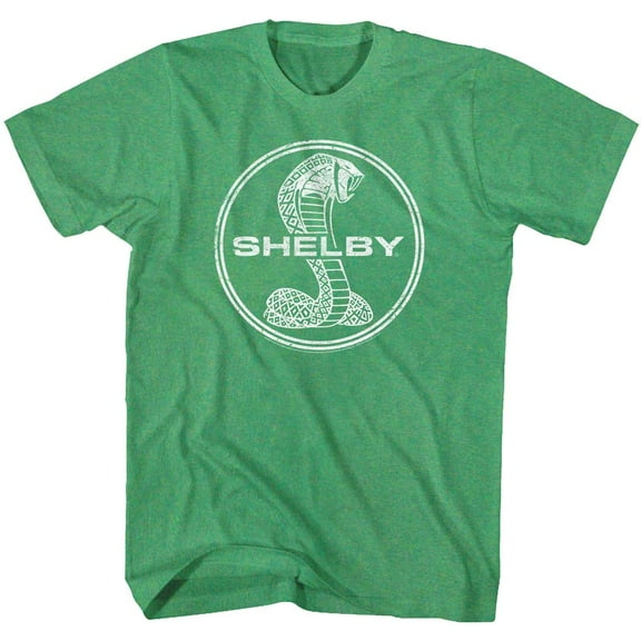 Carroll Shelby Motors Shelby Circle Monochrome Kelly Heather Adult T-Shirt
