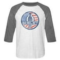 thumbnail image 1 of Carroll Shelby Motors Shelby Flag Logo White Heather/Premium Heather Adult Raglan Baseball T-Shirt, 1 of 2