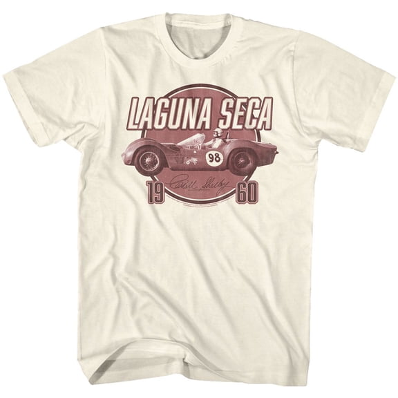 Carroll Shelby Motors Shelby Laguna Seca 1960 Natural Adult T-Shirt