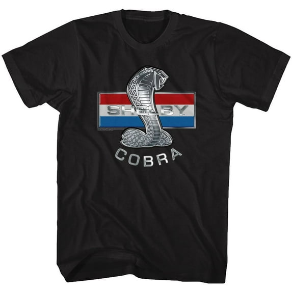 Carroll Shelby Motors Snake Stripes Black Adult T-Shirt 6Xl