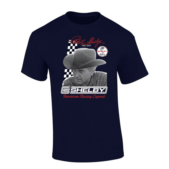 Carroll Shelby Racing Legend Racing And Vintage Mustang Car Enthusiast Short Sleeve Adult Graphic T-Shirt-Navy-5xl