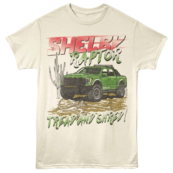 Shelby F-150 Raptor Tread & Shred Men's T Shirt (Ivory, AdultM)